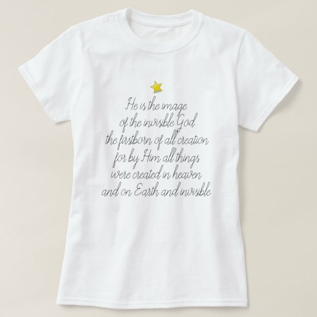T-shirt Idée cadeau femme nouveauté NOËL NAISSANCE DE JÉSU (Design devant)