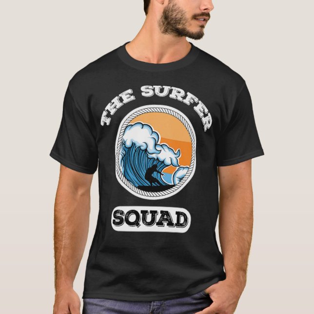 T-shirt Idée cadeau motivée The Surfer meilleurs amis long (Devant)