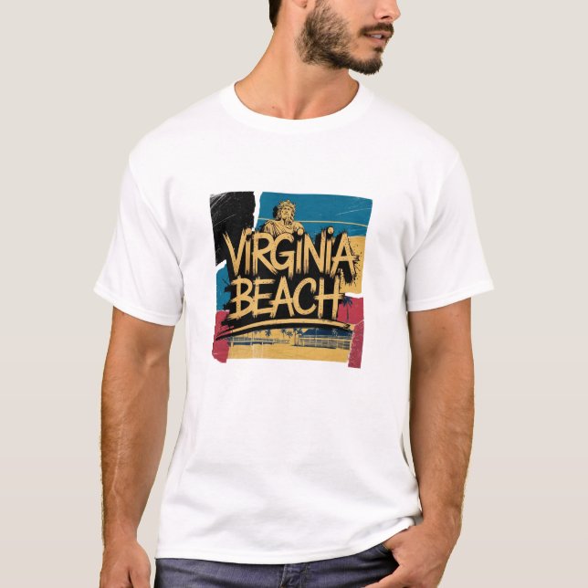 T-shirt Idée cadeau Virginia Beach (Devant)