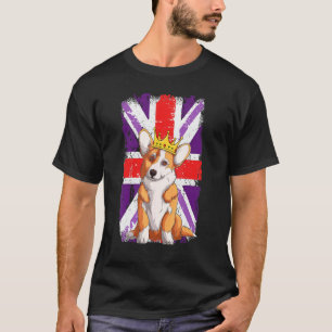 T-shirt Idée Corgi Jubilé de Platine 2022 & Union Jack pou