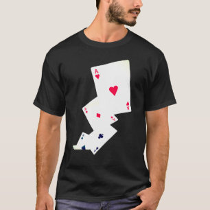 T-shirt Idée De Conception De Poker Quatre As Pour Les Fan