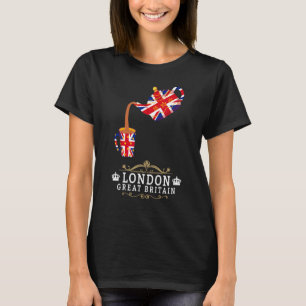 T-shirt Idée de Londres pour les enfants avec le drapeau U