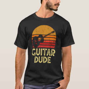 T-shirt Idée de musicien joueur de guitare acoustique mec