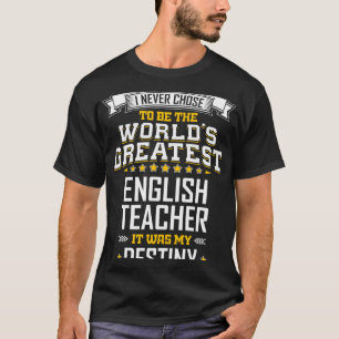 T-shirt Idée de professeur d'anglais monde le plus grand e