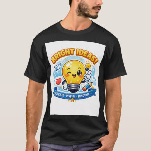 T-shirt Idée Lumineuse : Style Autocollant Jouet Ampoule