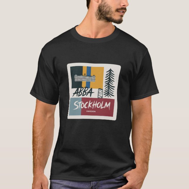 T-shirt Idée suédoise de voyage (Devant)