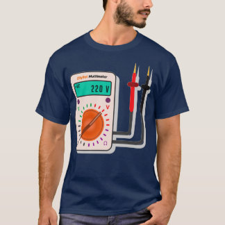 T-shirt Idées cadeaux de conception multimètre électricien