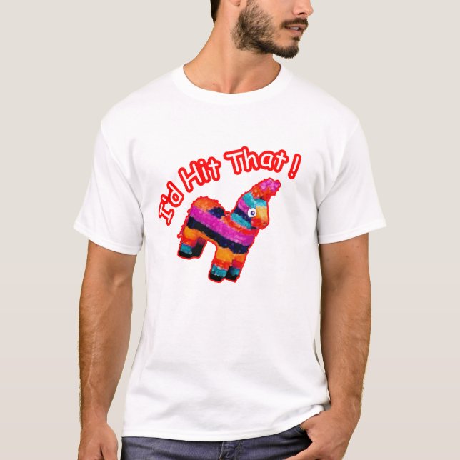 T-shirt Identification FRAPPÉE CELA Pinata drôle (Devant)