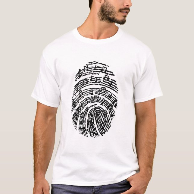 T-shirt Identité musicale chemise blanche pour hommes (Devant)