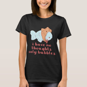 T-shirt idiot du poisson pas de pensées seulement des bull