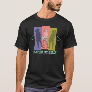 T-shirt Idiot sur mon ventre