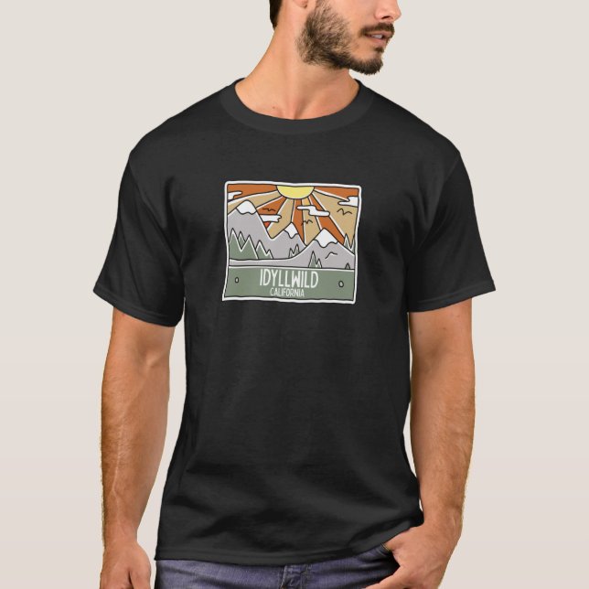 T-shirt Idyllwild California Mountains Sunshine CA Trier S (Devant)