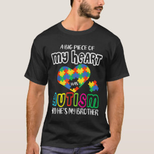 T-shirt Ig Pièce De Mon Coeur A L'Autisme Et Il Est Mon Fr