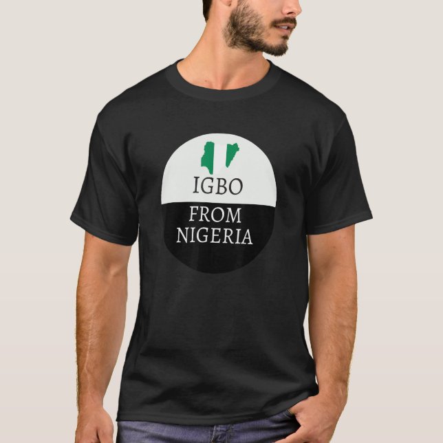 T-shirt Igbo Du Nigeria Culture Nigérian Grandes Lettres (Devant)