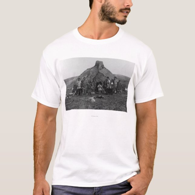T-shirt Igloo esquimau près de Nome, photographie de (Devant)