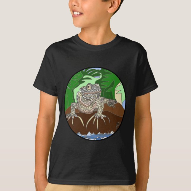 T-shirt Iguana au bord de la mer (Devant)