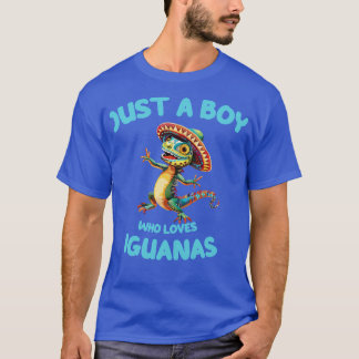 T-shirt Iguana Lizard Juste Un Garçon Qui Aime Les Iguanas