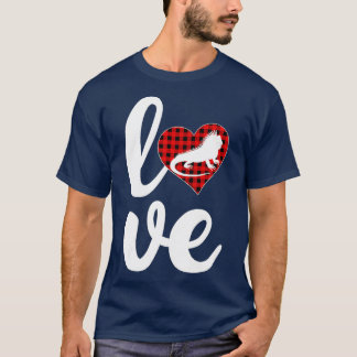 T-shirt Iguana Lover Drôle Buffalo Plaid Love Iguana Valen