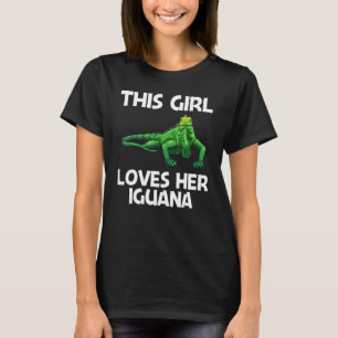 T-shirt Iguane Cool Pour Filles Enfants Lézard Reptile Her