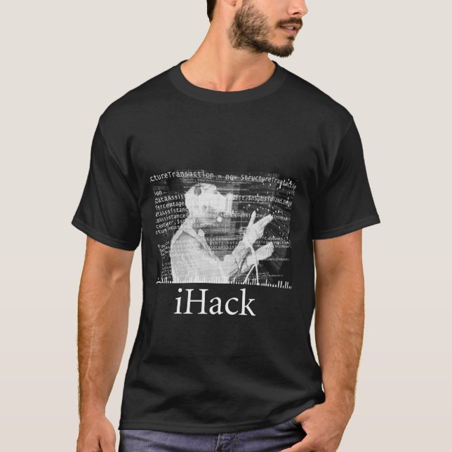 T-shirt ihackblackwhite (Devant)