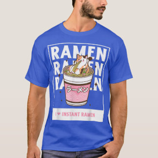 T-shirt ii loves instants ramen cats 