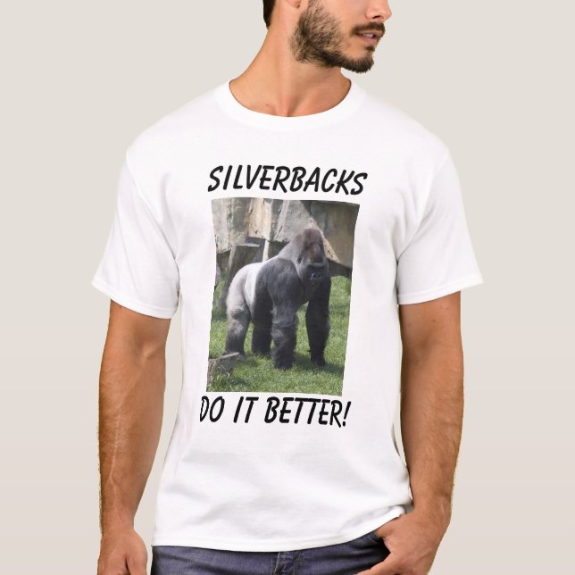 T-shirt il améliorent ! , Silverbacks (Devant)