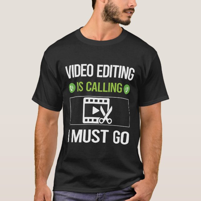 T-shirt Il Appelle Éditeur D'Édition Vidéo (Devant)