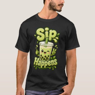 T-shirt Il arrive qu'on boive du thé aux perles mignon kaw