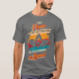 T-shirt Il devient une légende Végétarien Anniversaire Vég
