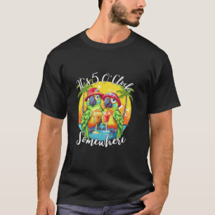T-shirt Il est 5 heures environ Parrot Summer Beach Coupl