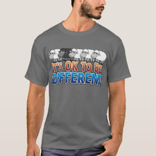 T-shirt Il est bon d'être différent SHEEP NOIR