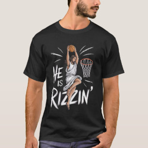 T-shirt Il est drôle de Rizzin Jésus Basketball Rizz Meme