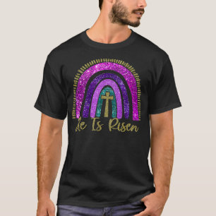 T-shirt Il Est Ressuscité Arc-en-ciel Christian Jésus Joye