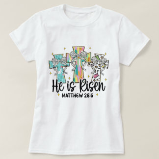 T-shirt Il est ressuscité Christian Pâques Bible Verse