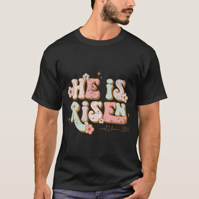 T-shirt Il Est Ressuscité Foi Chrétienne Fête De Pâques Ho (Devant)