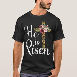 T-shirt Il est ressuscité Jésus Christ traverse Pâques 1