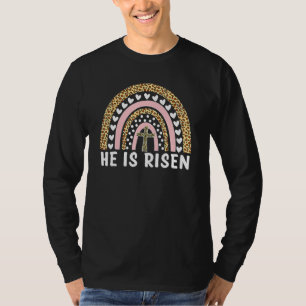 T-shirt Il est ressuscité Leopard Arc-en-ciel Christian Jé