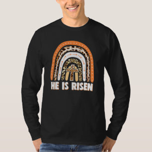 T-shirt Il est ressuscité Leopard Arc-en-ciel Christian Jé