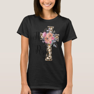 T-shirt Il est ressuscité mignon Ado chrétien Filles Maman