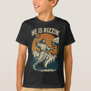 T-shirt Il Est Ressuscité Rizzin Pâques Foi Chrétienne Jés