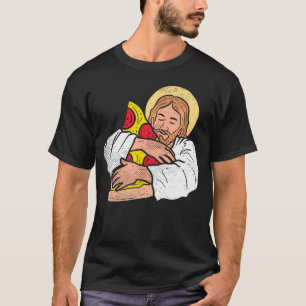 T-shirt Il Est Rizzin' Drôle Jésus Jouant Au Basket