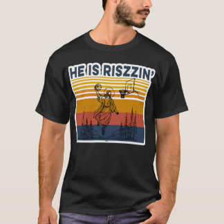 T-shirt Il Est Rizzin Pâques Jésus Basketball Christian