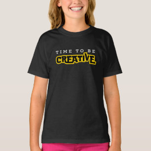 T-shirt Il est temps d'être créatif typographie de motivat