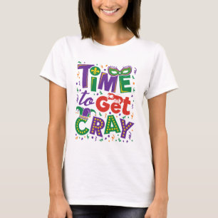 T-shirt Il est temps d'obtenir Cray Crawfish Mardi Gras