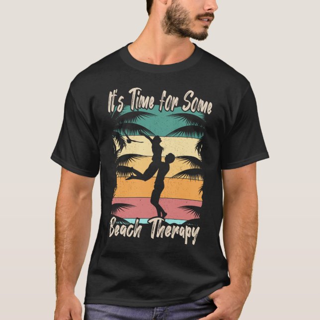T-shirt Il est temps pour quelques vacances d'été de Beach (Devant)