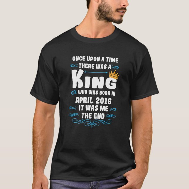 T-shirt Il était une fois un roi avril 2016 naissance (Devant)