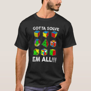 T-shirt Il Faut Résoudre Em Tous Vitesse Cubing Compétitiv