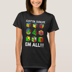 T-shirt Il Faut Résoudre Em Tous Vitesse Cubing Compétitiv