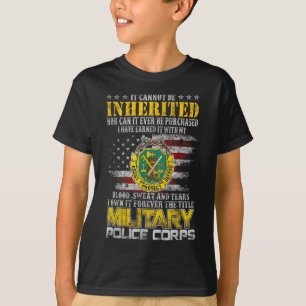 T-shirt Il Ne Peut Être Hérité Militaire Lice Vétérinaire