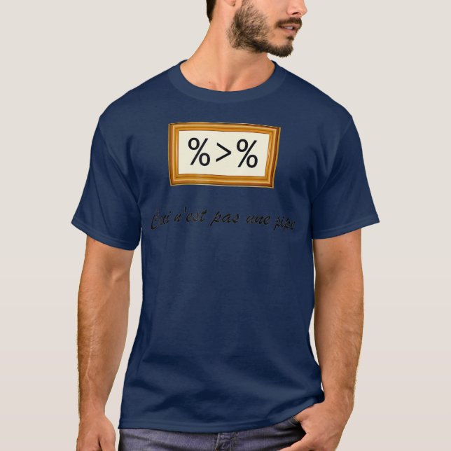T-shirt Il ne s'agit pas d'un tuyau R Data Science Art His (Devant)